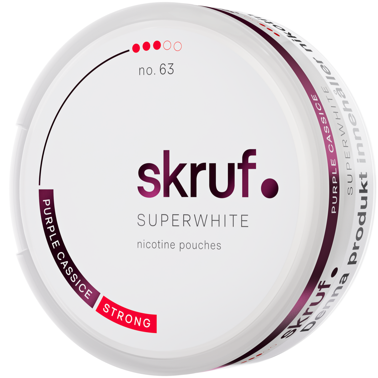Skruf Superwhite Purple Cassice No.63-Nikotinbeutel-Gigasnus.de