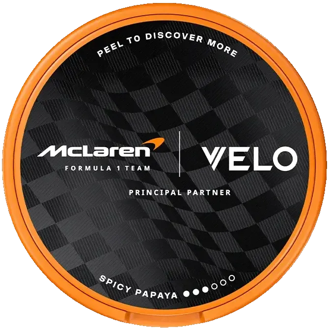 VELO McLaren Spicy Papaya Limited Edition-Nikotinbeutel-Gigasnus.de