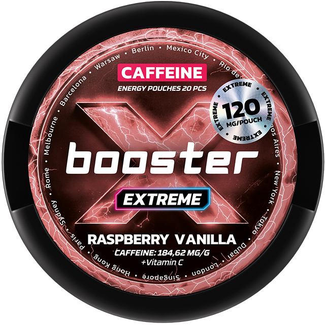 X-Booster Extreme Raspberry & Vanilla 120 mg-Energiebeutel-Gigasnus.de