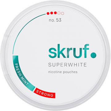 Skruf Super White No.53 Fresh Mint Strong-Nikotinbeutel-Gigasnus.de