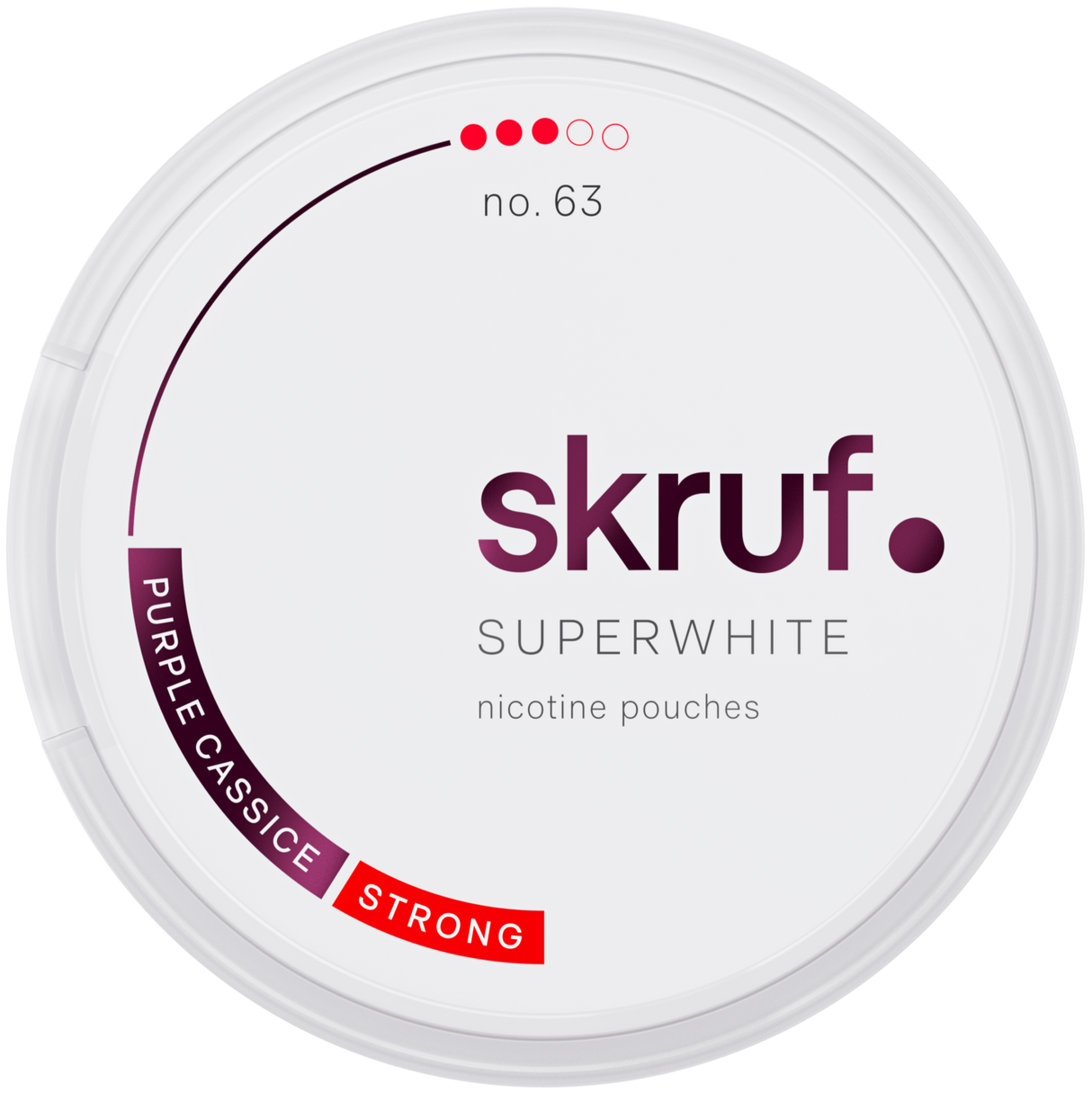 Skruf Superwhite Purple Cassice No.63-Nikotinbeutel-Gigasnus.de