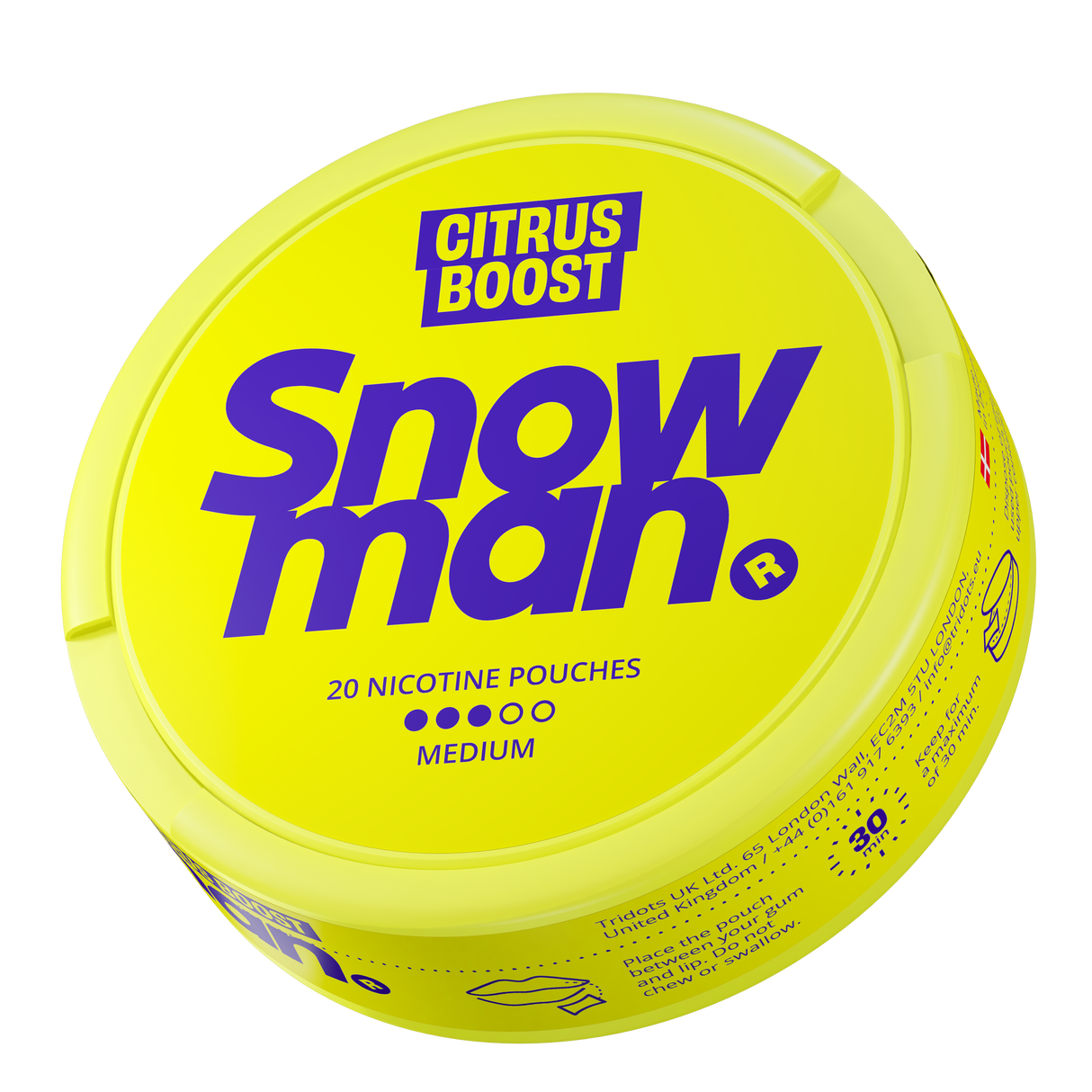 Snowman Citrus Boost 9mg-Nikotinbeutel-Gigasnus.de