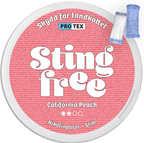 Stingfree California Peach-Nikotinbeutel-Gigasnus.de