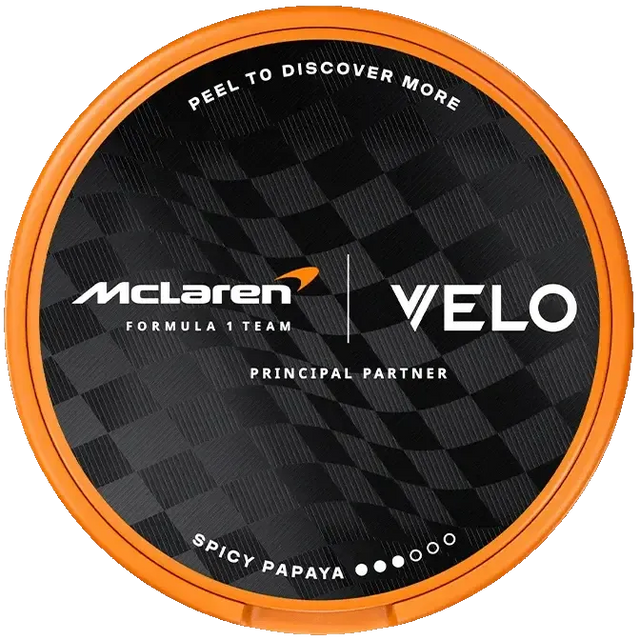 VELO McLaren Spicy Papaya Limited Edition-Nikotinbeutel-Gigasnus.de